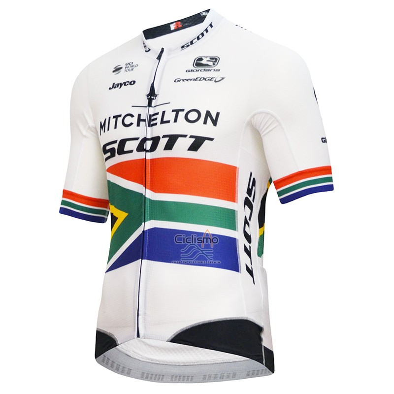 Micheliton Scott Ropa Ciclismo Culotte Corto 2018 Hombre Mangas Cortas Blanco